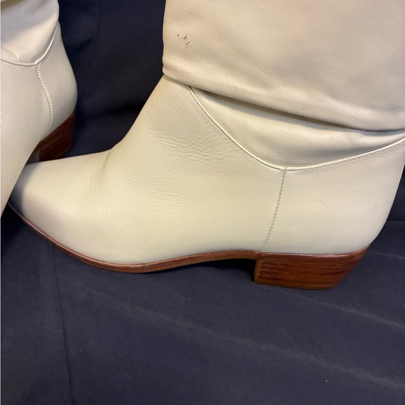 Vintage Cream Brazilian Leather Ankle Boots Size 6 - Picture 6 of 10